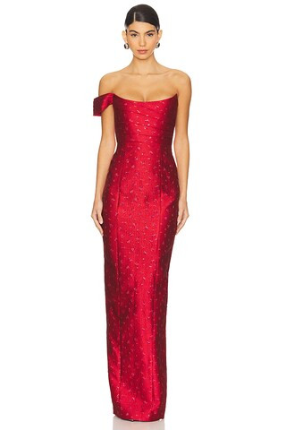 SAU LEE Jackson Gown in Red from Revolve.com | Revolve Clothing (Global)