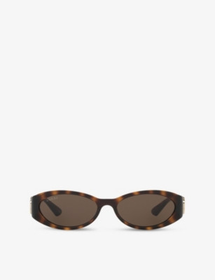 GG1660S Oval-Frame Acetate Sunglasses | Selfridges