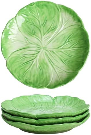Gaolinci 7.5 Inches Cabbage Series Cartoon Ceramic Dinner Plate(Set of 4) | Amazon (US)