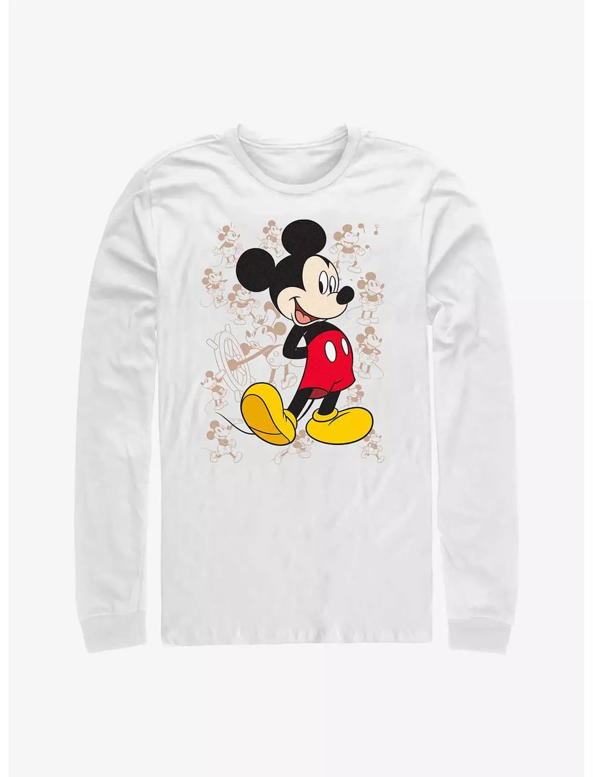 Disney Mickey Mouse Many Mickeys Long-Sleeve T-Shirt | Hot Topic
