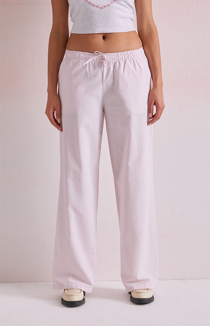 Women's Linen Pull-On Pants in Pink - Size Small | PacSun