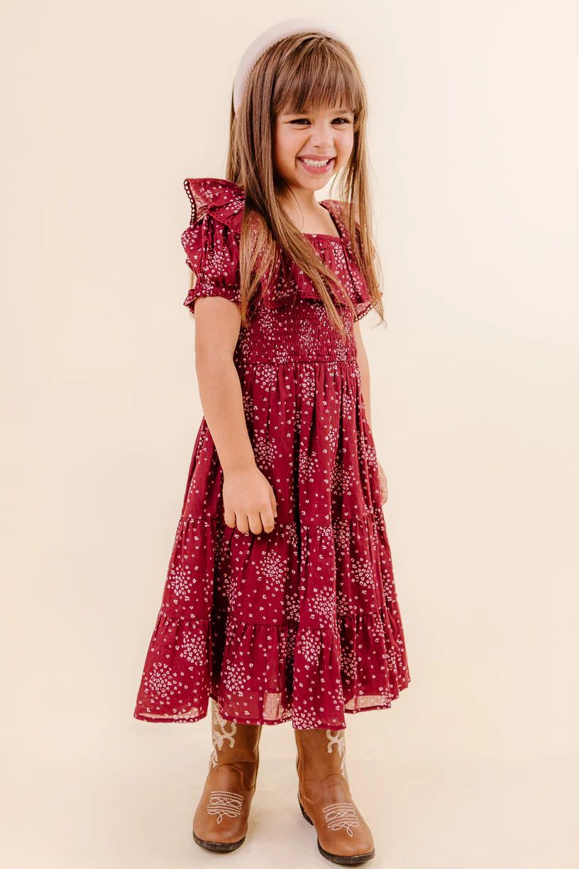 Mini Gracie Dress in Wine Floral | Ivy City Co