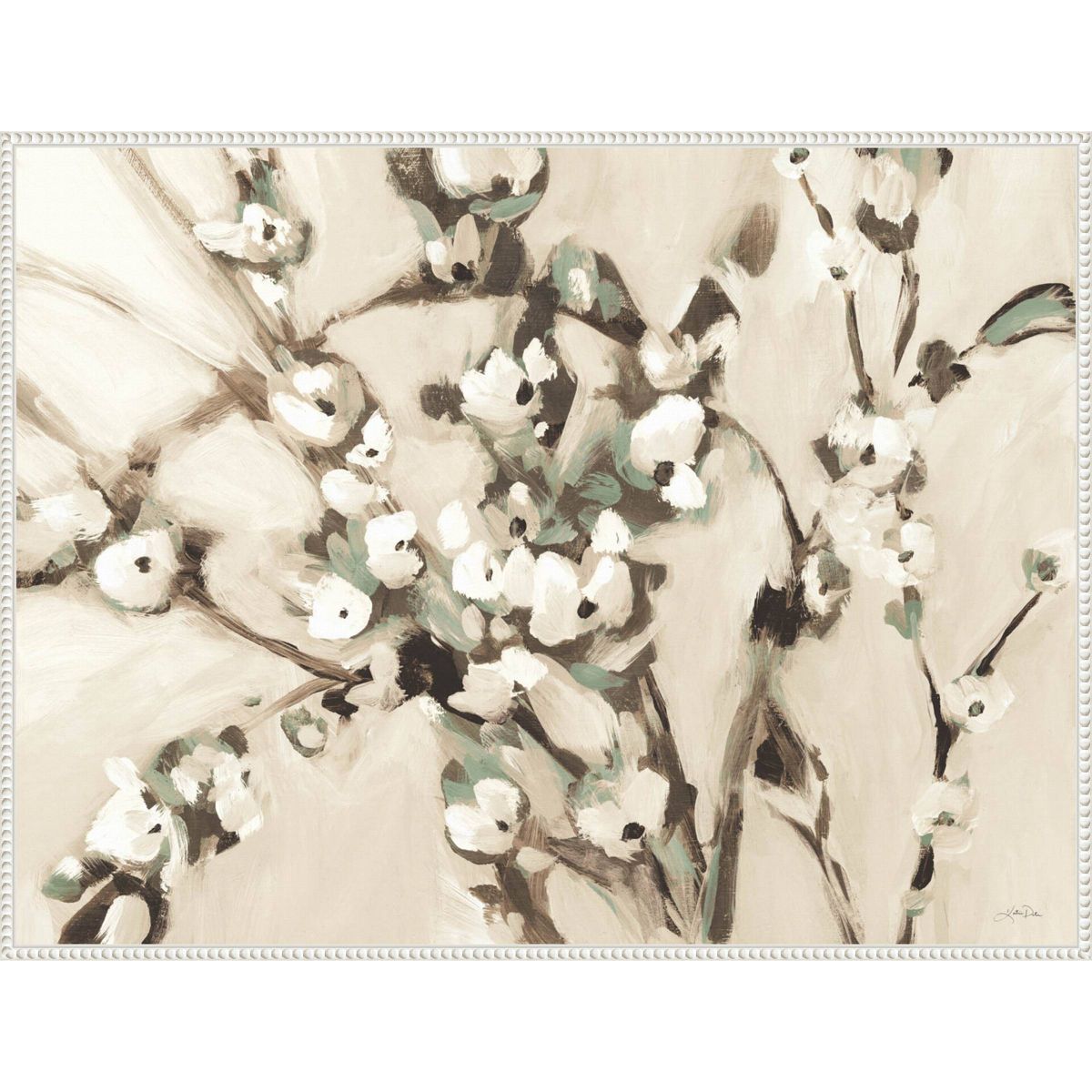 Amanti Art 42"x32" Wild Floral Branches Neutral by Katrina Pete Framed Canvas Wall Art Print | Target