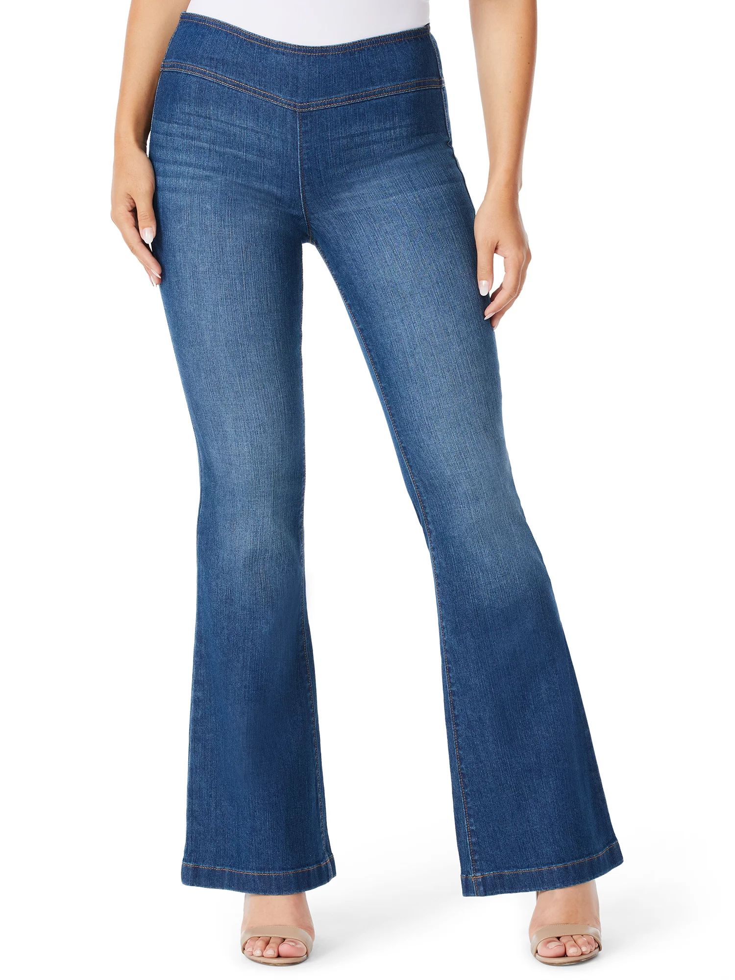Sofia Jeans by Sofia Vergara Women's Melisa Pull-On Flare Jeans - Walmart.com | Walmart (US)