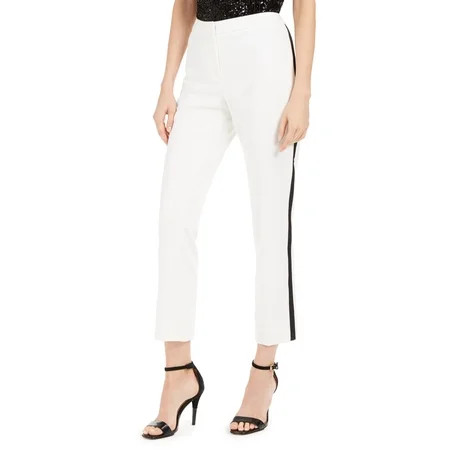 Calvin Klein Women s Straight-Leg Tuxedo Pants White Size 12 | Walmart (US)