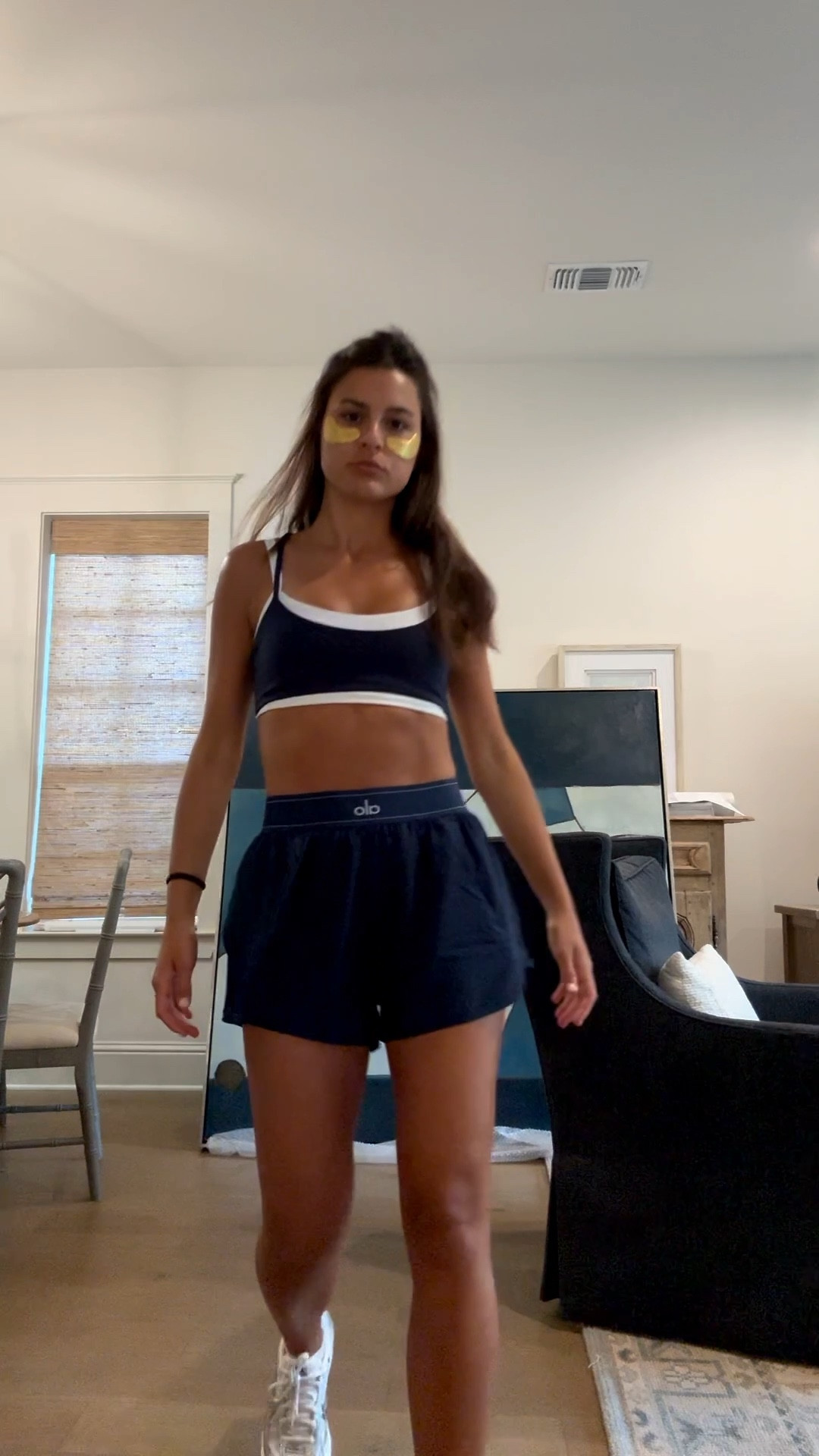 am walk ootd !! 

@Alo Yoga  match point shorts in navy, fits tts 
 @Nike US  zoom vomero 5 sneakers
@graceandstella under eye patches 
@FORM layered bra in navy, fits tts - also linked some similar options !!!






activewear, walk outfit, travel outfit, watch tab, dallas, fort worth, layered bra, workout socks, running
shoes, skincare, workout set, matching set, fall, newport beach , walking outfit, pickleball, tenniss

#LTKShoeCrush #LTKStyleTip

#LTKActive #LTKootd #LTKfitnessgoals