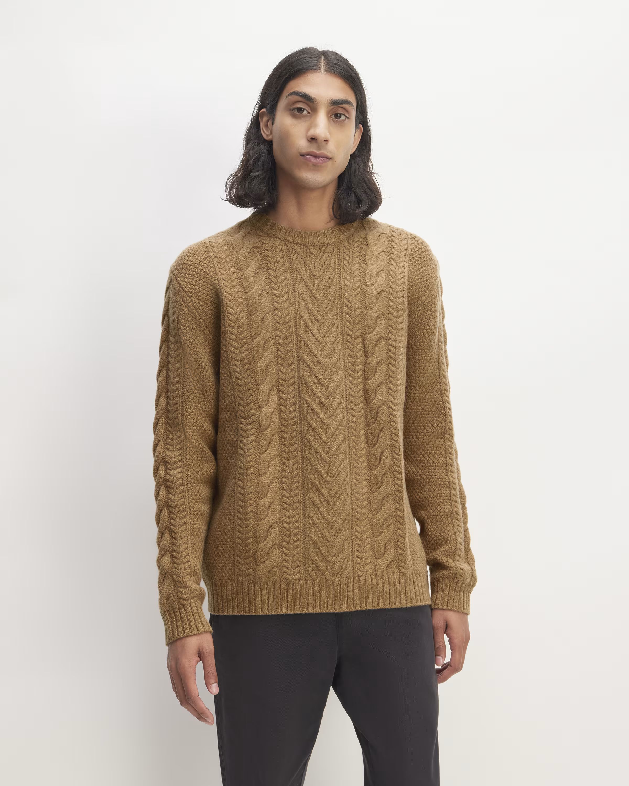 The Felted Merino Cable-Knit Crew | Everlane