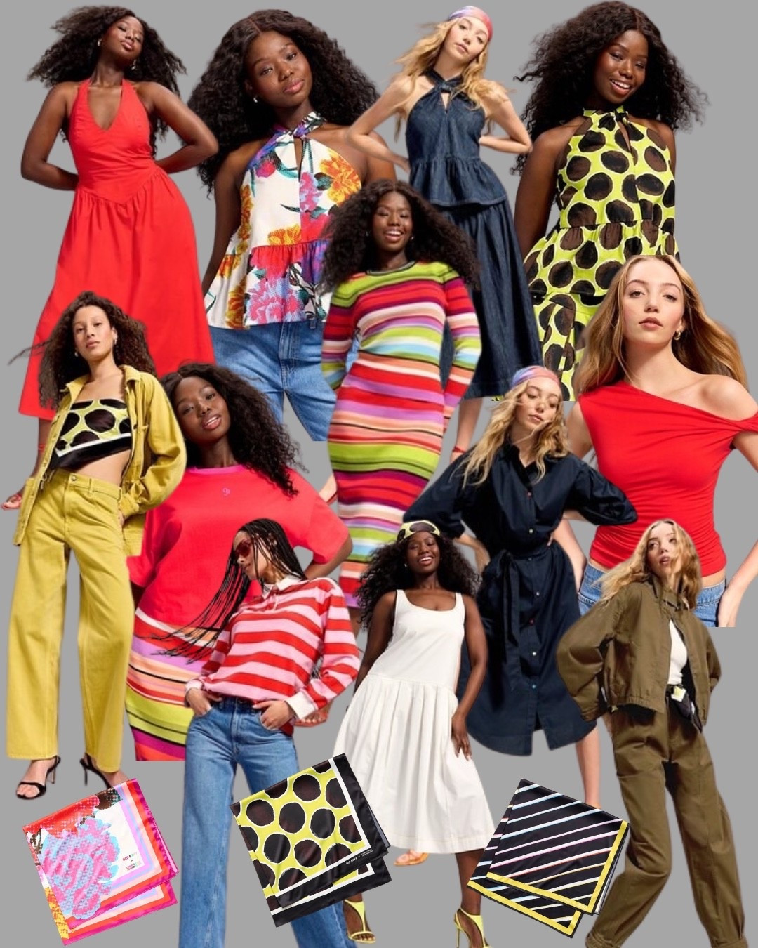 Old Navy x John Christopher Rogers collab!! 🌈 
So happy and so full of COLOR!!! Selling fast! Love the scarves and all the red ❤️
🩷❤️🧡💛💚🩵💙💜
Old navy 

#LTKWorkwear #LTKTravel #LTKootd