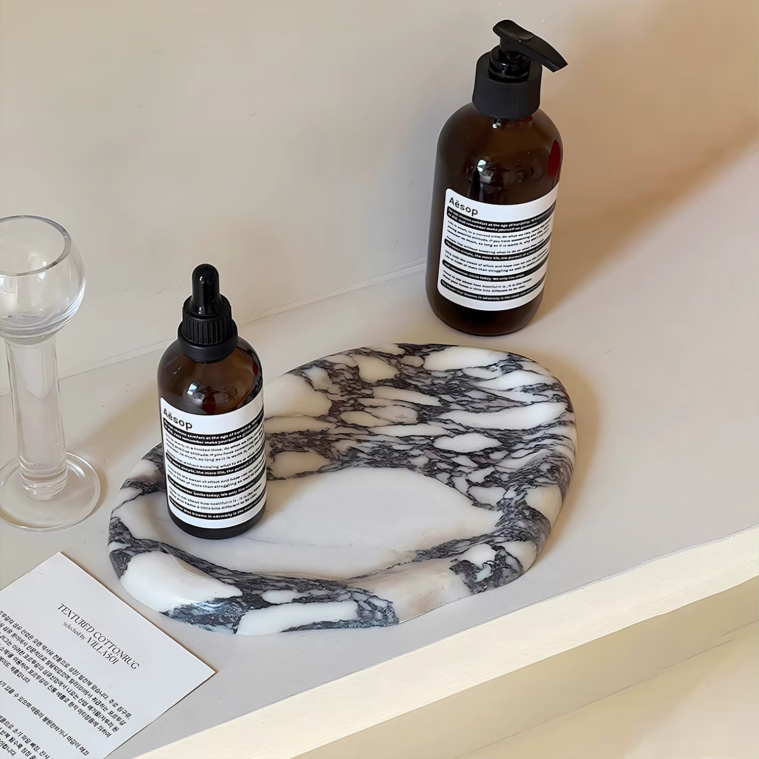 Bandeja de mármore para joias, alimentos e itens diários, escultura de pedra irregular, adequad... | Ali Express BR