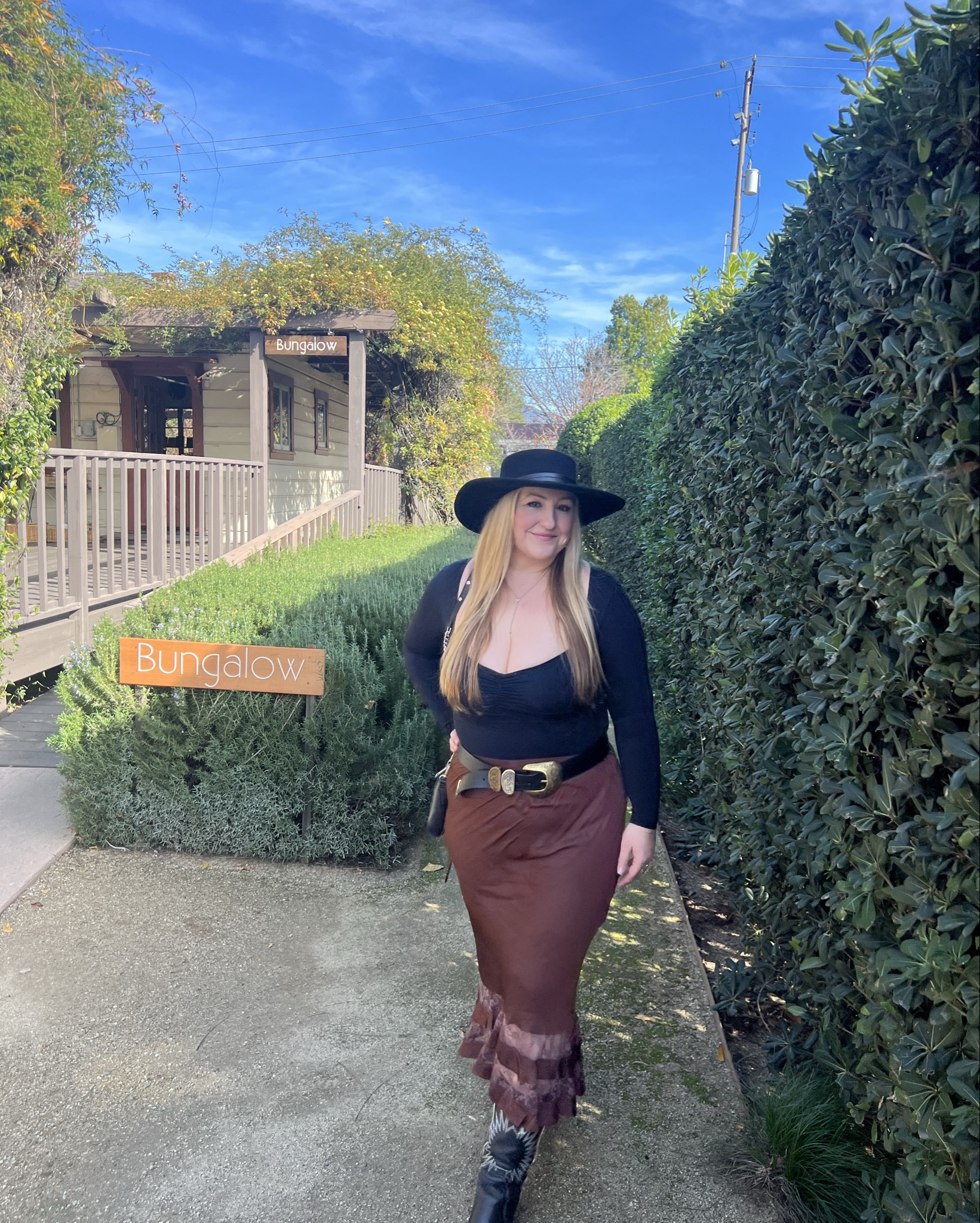 A little country vibe, satin skirts are still every curvy gals bff if you have not yet discovered. I love to pair them with a bodysuit. Keeps everything smooth and seamless. Wearing size L bodysuit and skirt ❤️

#LTKOver40 #LTKootd #LTKMidsize