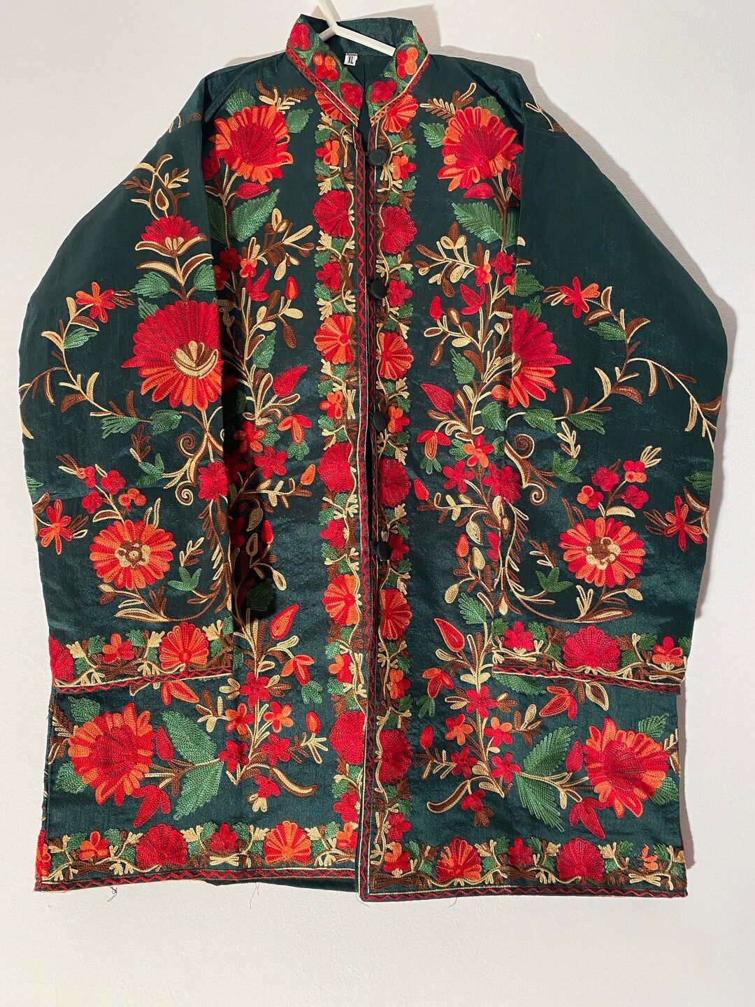 Embroidered Jacket  for women, Kashmiri jacket, Embroidered coat. Embroidered jacket. (Size L) | Etsy (UK)