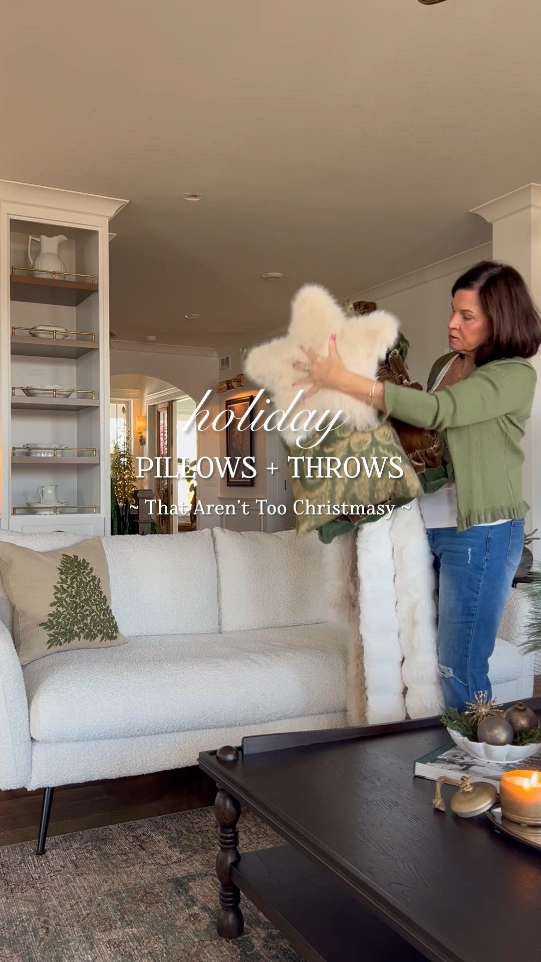 How many pillows are too many? The Pottery Barn damask pillow is gorgeous and on clearance for $28! And the taupe fur throw is a great Pottery Barn dupe for $40! How cute is the fur star pillow?! It has a subtle sparkle and is also available in a snowflake shape.

#LTKSeasonal #LTKHome #LTKHoliday