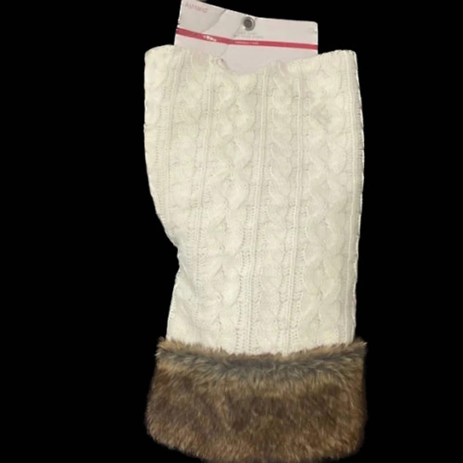 Ashland Ivory Cable Knit 48" Faux Fur Tree Skirt | Walmart (US)