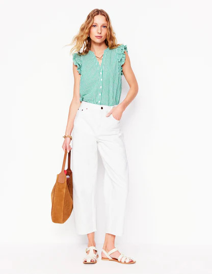 Barrel Leg Jeans
                    
                      
                        White | Boden UK