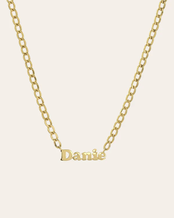 Cuban Link Name Choker | Zoe Lev Jewelry