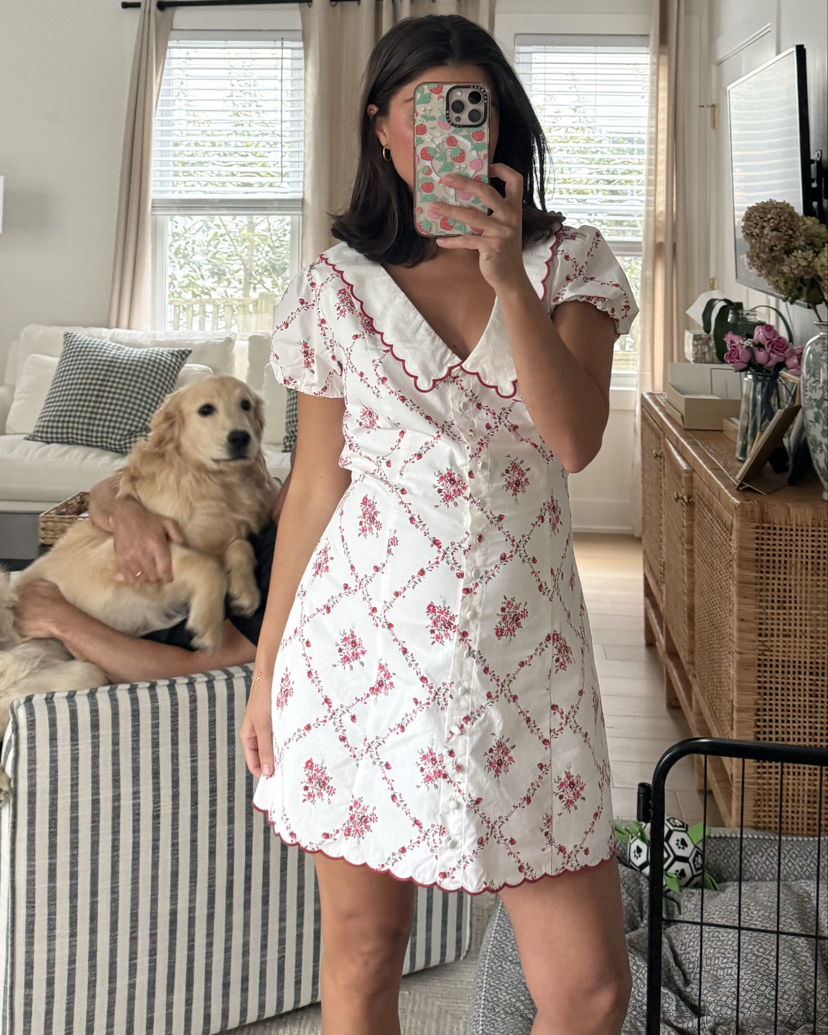 [4/30/26] 100% cotton dress on sale from @abercrombie that is SO flattering with the bump 💓 comes in other colors and patterns too! Adjustable tie in the back that really helps with form fitting the shape of the dress. I’m wearing size medium petite

#abercrombiestyle #abercrombiepartner #ad  

#LTKBump #LTKSaleAlert #LTKPetite