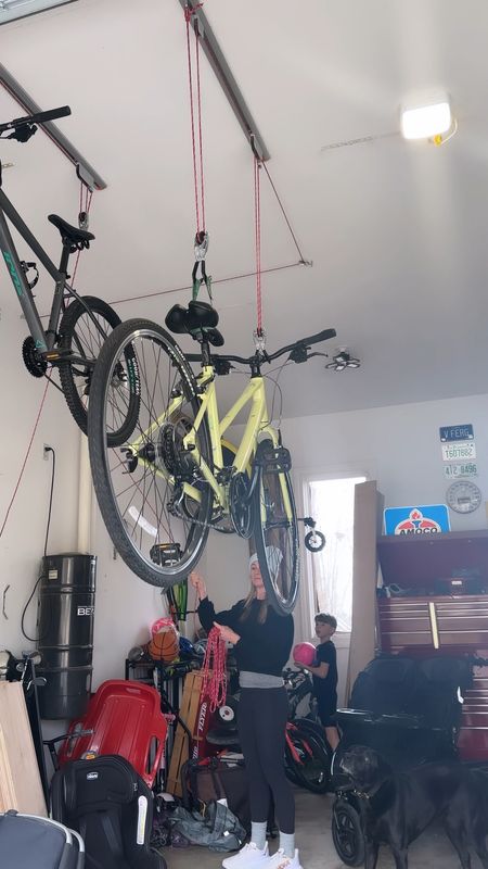 Spring cleaning? Check out this under $20 space saver! Comment BIKE for this brilliant ceiling bike storage pulley system!

Garage
Organization 
Hack

#LTKSeasonal #LTKfindsunder50 #LTKhome