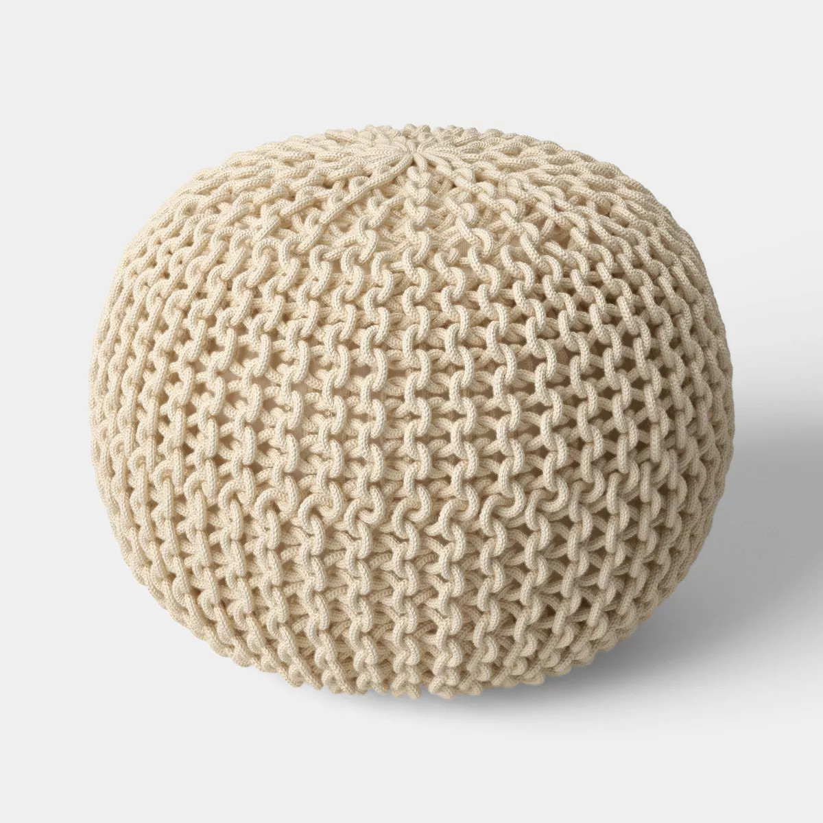 16"x22" Rope Knit Pouf Natural - Threshold™ | Target