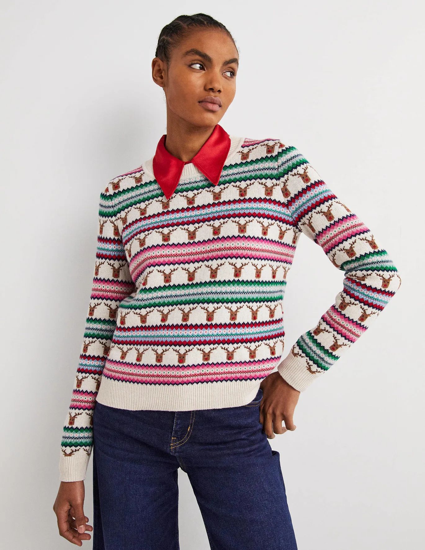 Reindeer Fair Isle Christmas Sweater - Reindeer Fair Isle | Boden US | Boden (US)
