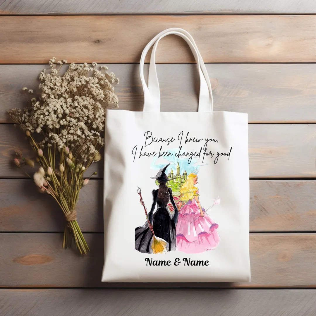 Unlimited Wicked Musical Movie Wicked For Good Defying Gravity Elphaba Glinda Cotton Canvas Tote ... | Etsy (US)