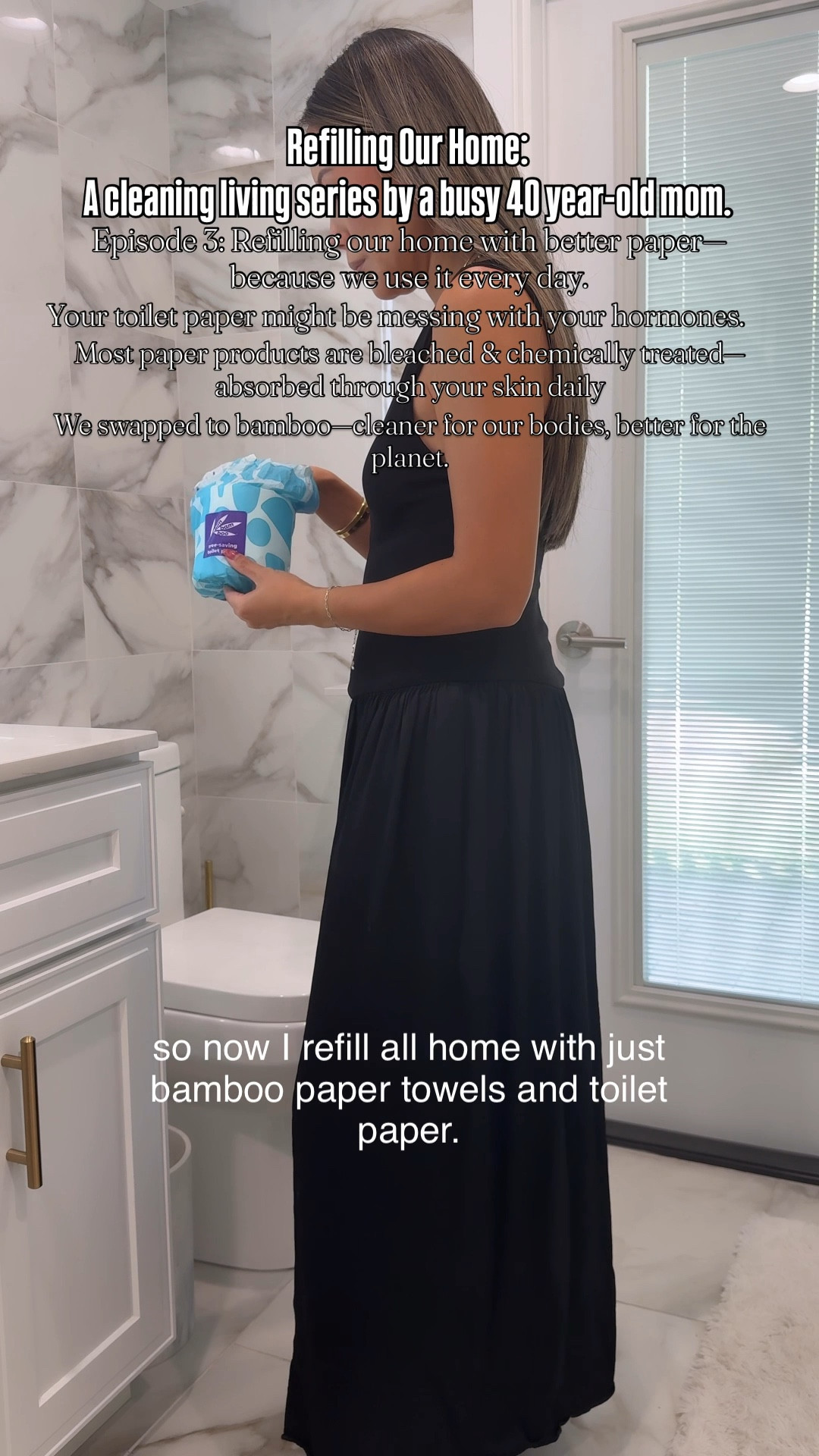 I never thought I’d question something as basic as toilet paper… until I did. 🧻🌿
Episode 4 of my Refilling Our Home series is all about paper swaps—from toxic, chemically-laced paper towels and toilet paper to clean, sustainable bamboo alternatives.

Most conventional paper products are bleached with chlorine and treated with harsh chemicals like formaldehyde and synthetic fragrances that can disrupt hormones and harm your skin.
Once I learned the truth, I couldn’t unlearn it.

Now we refill our home with clean, safe bamboo paper—better for our bodies, and for the planet.

Leave a comment “BAMBOO” and I’ll send you my favorite clean paper brand. 💌
Your skin, your hormones, your home—all deserve better. 🌱

#RefillingOurHome #CleanLivingSeries #NonToxicLiving #LowToxHome #BambooToiletPaper #BambooPaperTowels #Over40Wellness #SustainableLiving #HomeSwaps #GutHealthMama #RVThome #HealthyHomeStartsHere 

#LTKFamily #LTKHome