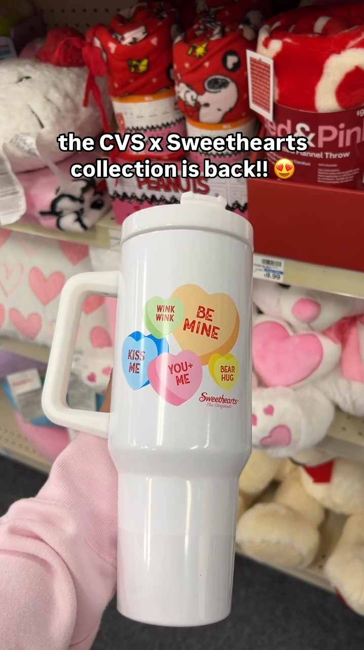 The CVS x Sweethearts collection is back! These were super popular last year during Valentine’s Day💕 So many cute cups and pillows!  #cvs #valentinesday #vday #valentinesdaygift #home #kitchen #travel  


#LTKGiftGuide #LTKHome #LTKSeasonal