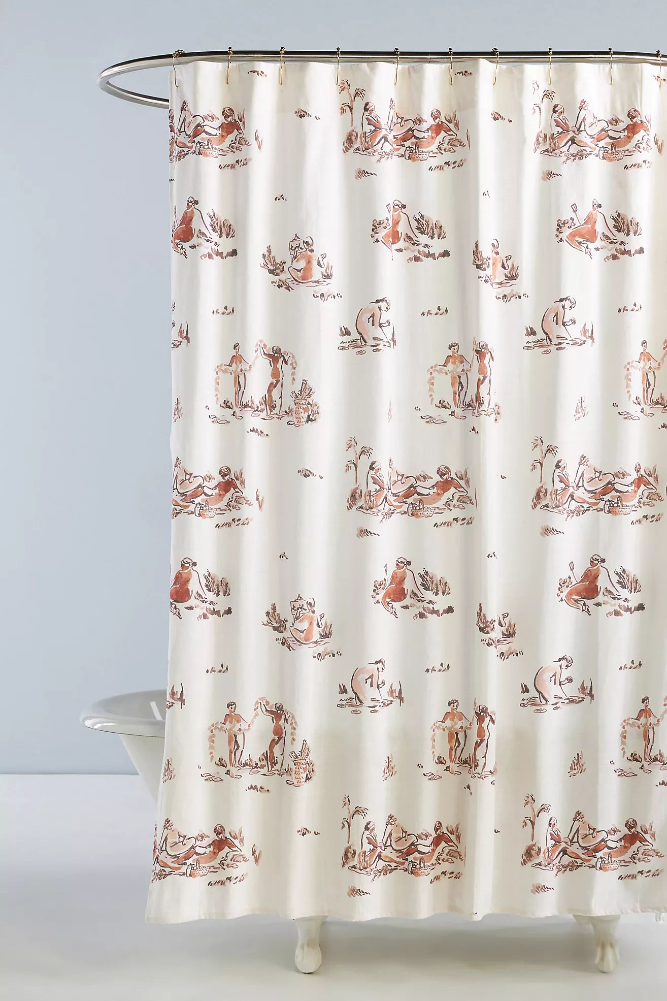 Ernestine Organic Cotton Shower Curtain | Anthropologie (US)