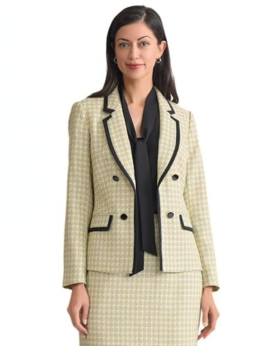Kasper Women's Faux Double-Breasted Framed Tweed Blazer | Amazon (US)