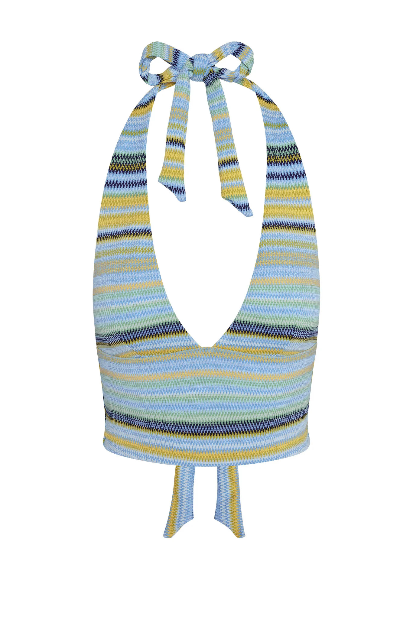 Toulon Top - Sardinia Stripe Azure | Monday Swimwear