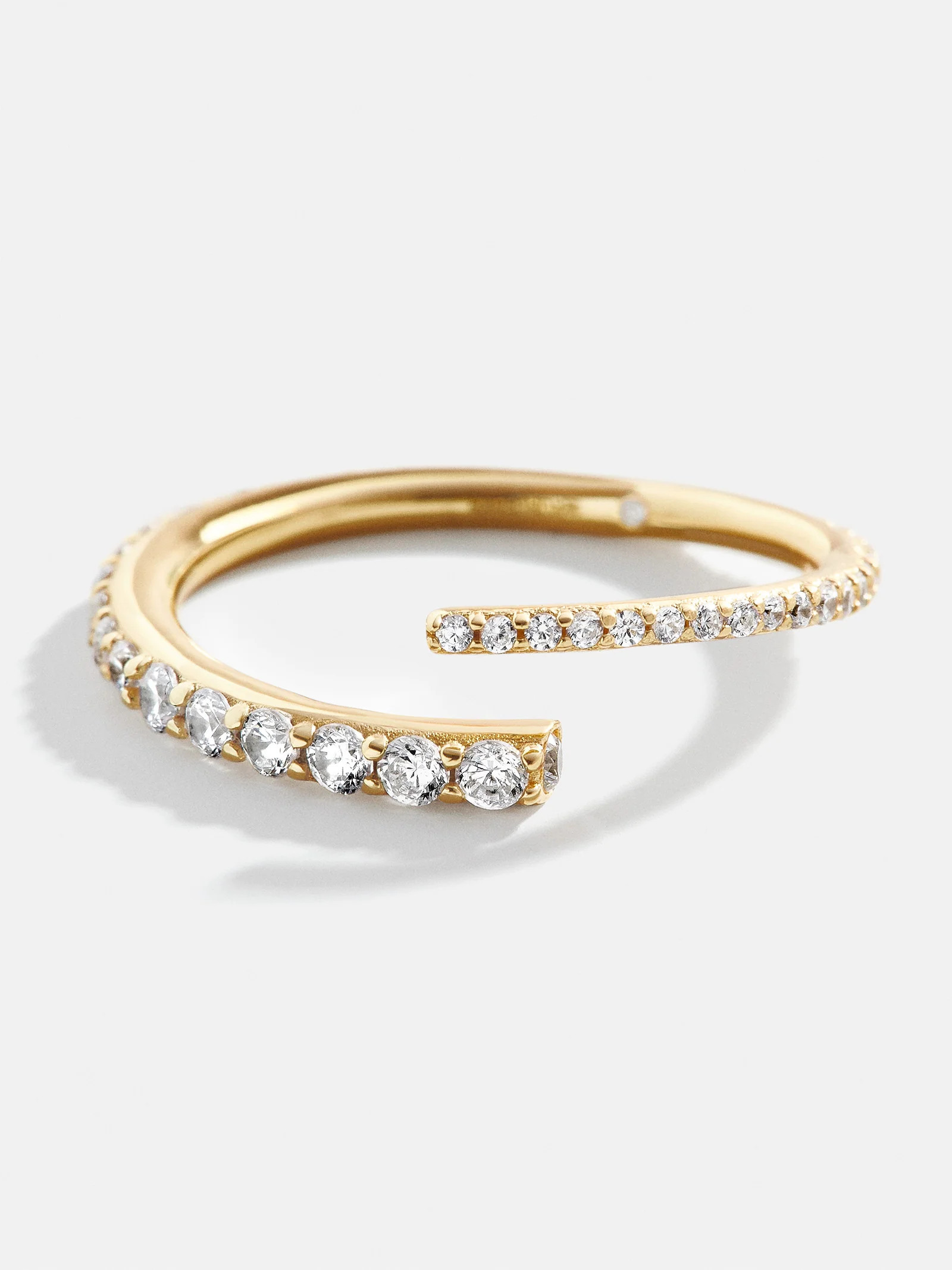 Nicole 18K Gold Ring - Gold/PavÃ© | BaubleBar (US)