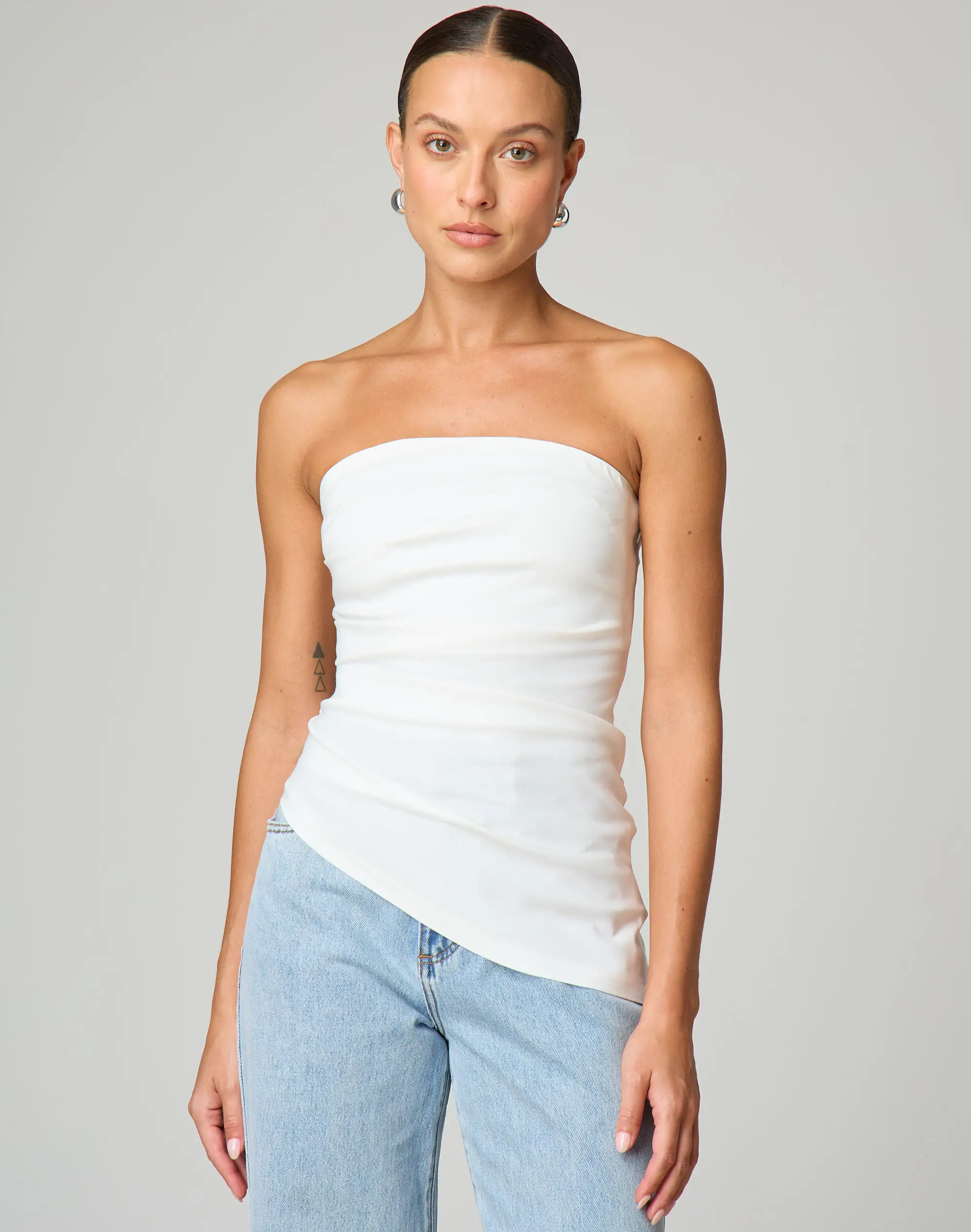 Strapless Asymmetric Longline Top | Glassons (Australia)