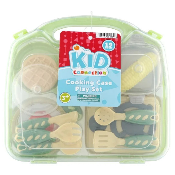 Kid Connection Cooking Carry Case Play Set - 20 Piece Pretend Kitchen Set for Creative Play | Walmart (US)