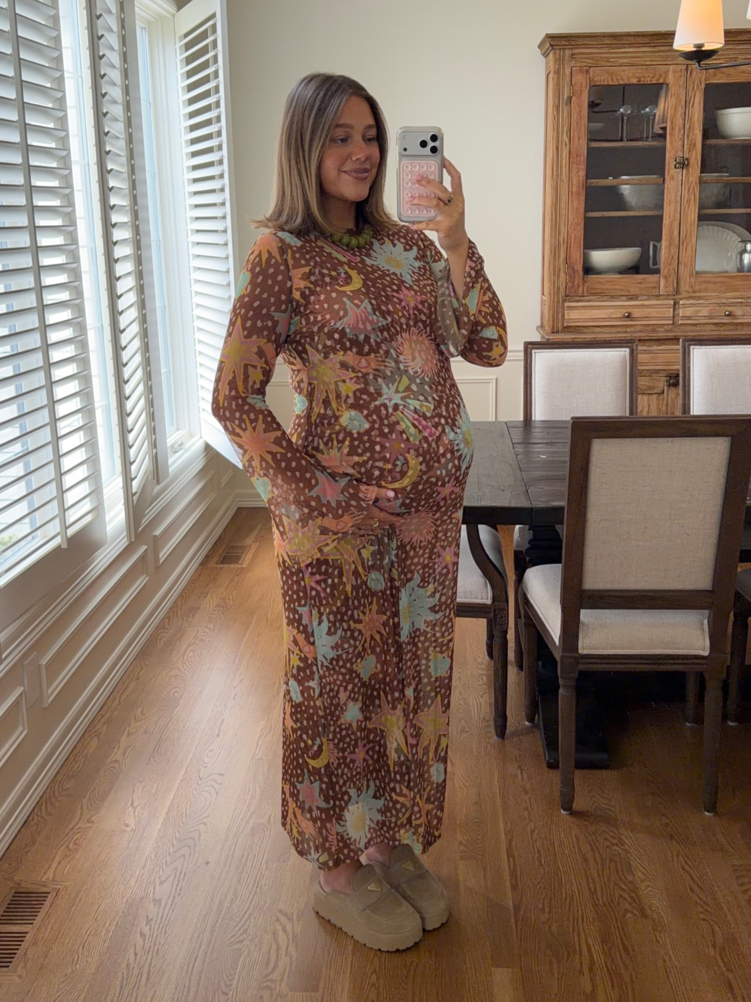 Went up one size for the bump it’s perfect because of the stretchy slip and mesh top! Obsessed this brand is so fun. It’s not sheer or see through at all which I love 

#bresheppard #bumpstyle #pregnancy #thirdtrimester #neverfullydressed #momstyle #fundress
