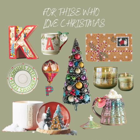Gift guide for those who love Christmas. Anthropologie. Save this. Sale begins Nov 20th. Ornaments. Mug. Doormat. Plates.

#LTKSeasonal #LTKGiftGuide #LTKCyberWeek
