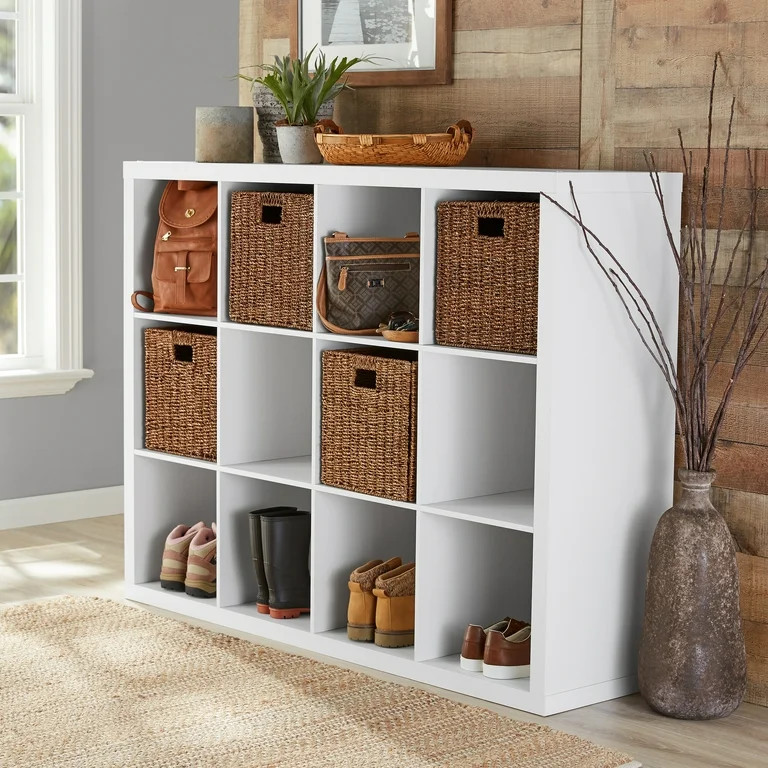 Better Homes & Gardens 12-Cube Storage Organizer, White Texture | Walmart (US)