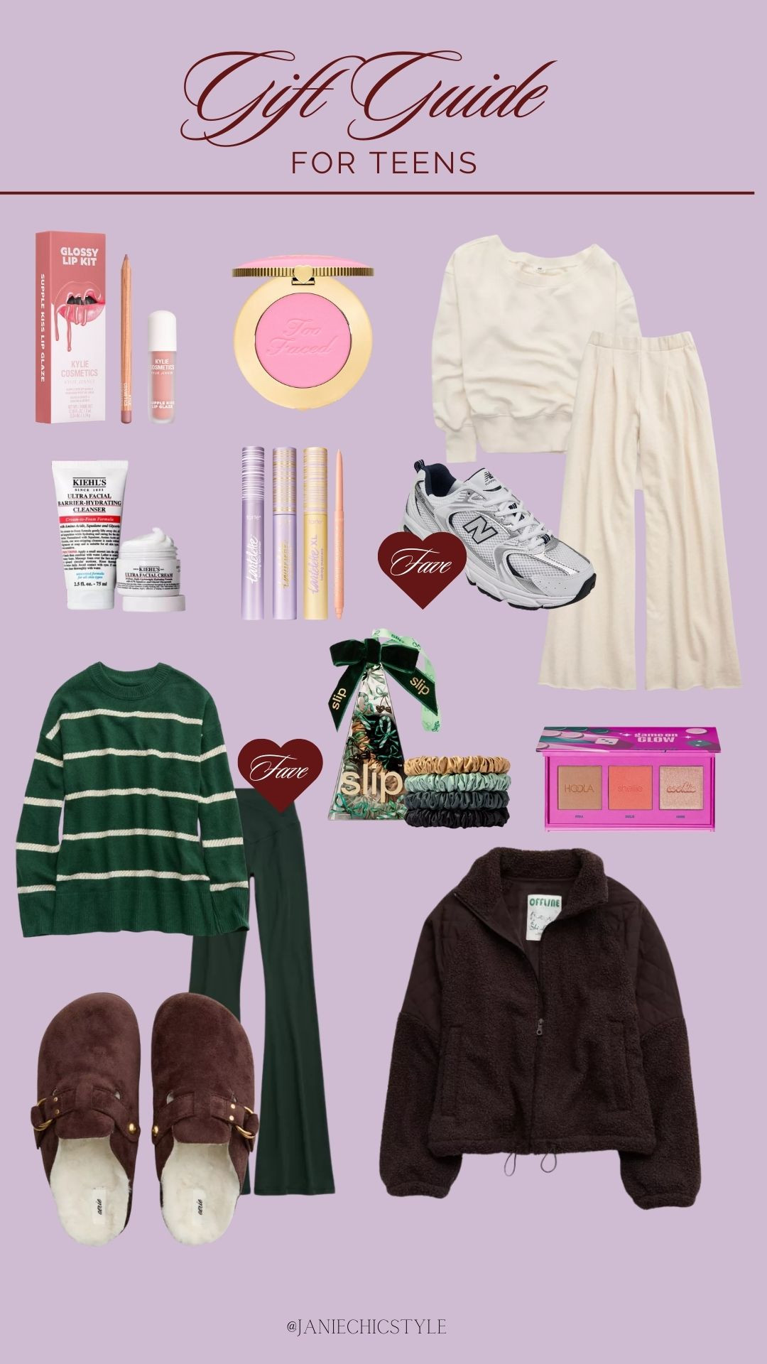 A fun and teen-approved holiday gift guide filled with beauty sets, trendy accessories, cozy picks, and must-have favorites. Perfect for stocking stuffers, teen wishlists, and gifting on a budget. Everything is linked for easy shopping. 

Tarte – Benefit Cosmetics – Too Faced – Kylie Cosmetics – Kiehl’s – Kendra Scott – Slip – New Balance – teen gift guide – Black Friday deals – holiday gifts – beauty sets – makeup gifts – lip gloss – blush – bronzer – advent calendars – hair accessories – scrunchies – cozy jackets – sneakers – teen essentials – gifts for her – budget-friendly gifts – stocking stuffers – holiday shopping 

 #LTKCyberWeek #LTKGiftGuide #LTKHoliday
