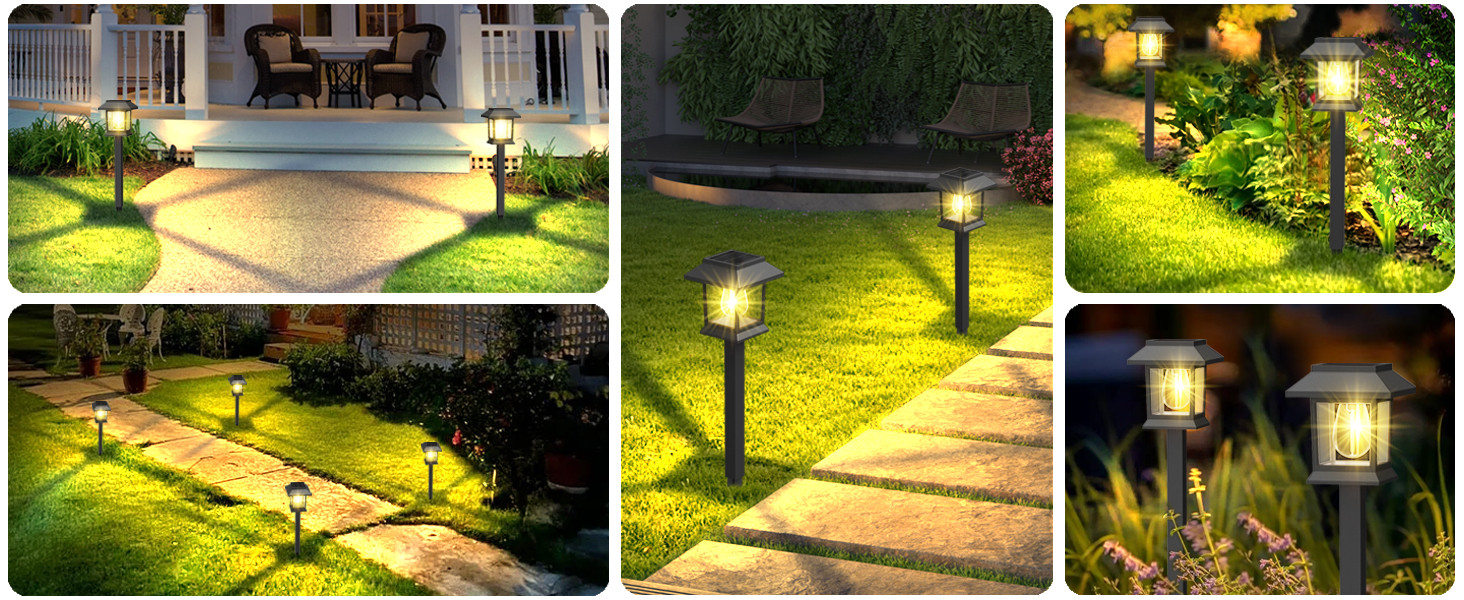 Benany Solar Outdoor Lights, 12 Pack Solar Pathway Lights Waterproof, Landscape Lighting for Path... | Amazon (US)