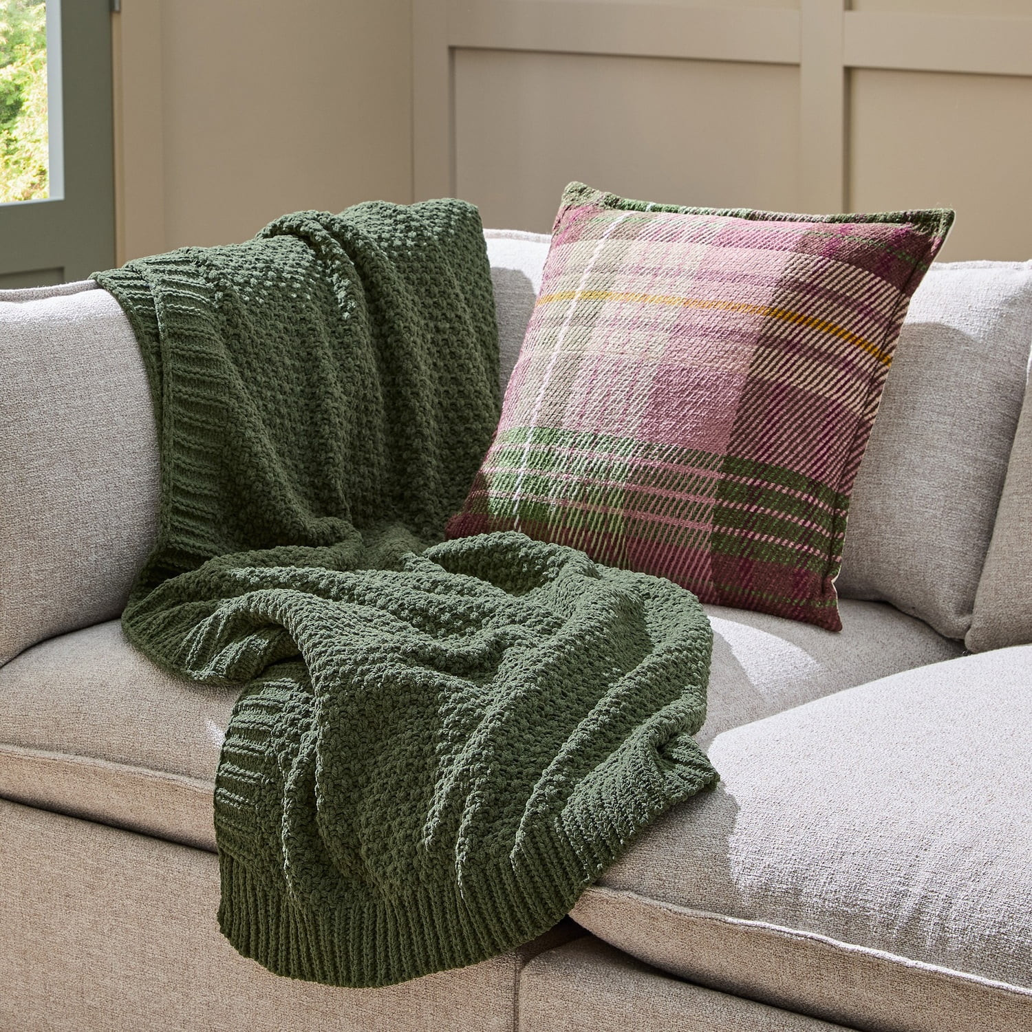 Better Homes & Gardens Super Soft Chenille Knit Oversized Couch Throw Blanket, Brown Basket, 50 x 72 in | Walmart (US)