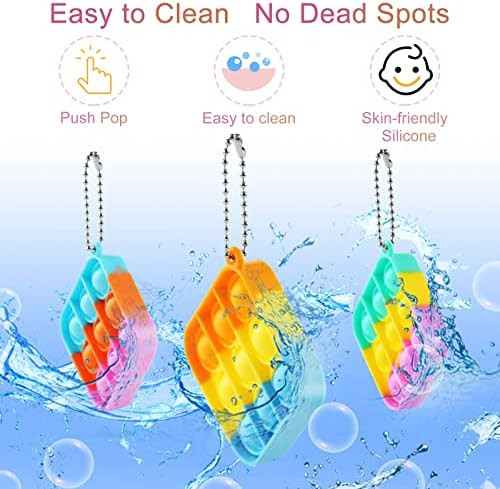 Vetoo Pop Fidget Toys Pack It 18 Pcs,Pop Bracelet Keychain ,Bubble Fidget Sensory Toy Stress and ... | Amazon (US)