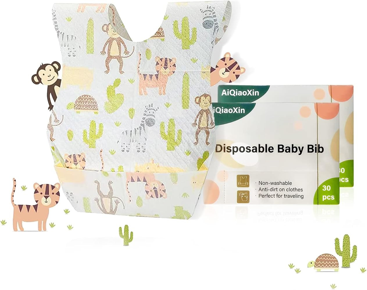 30/60pcs Baby Disposable Bibs-Individually Packaged,Soft, Leak Proof and Convenient, disposable b... | Amazon (US)