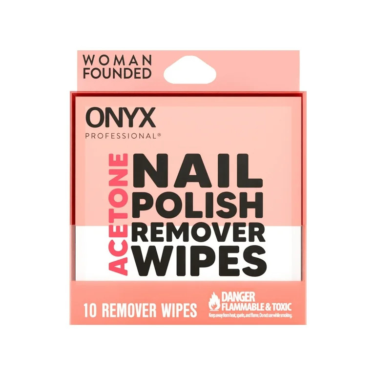 Onyx Professional 2-in-1 Acetone Remover Wipes, 10 Piece | Walmart (US)