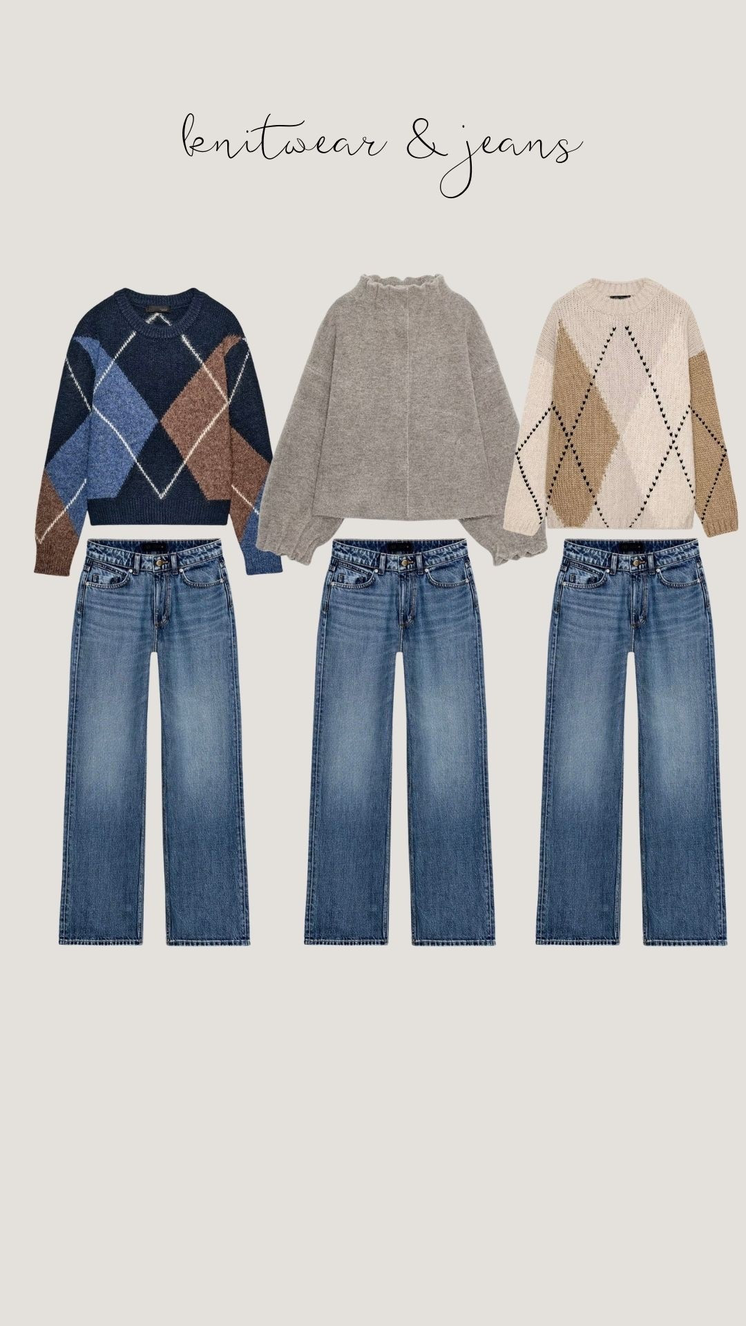 Jeans and knitwear 

#LTKwinter