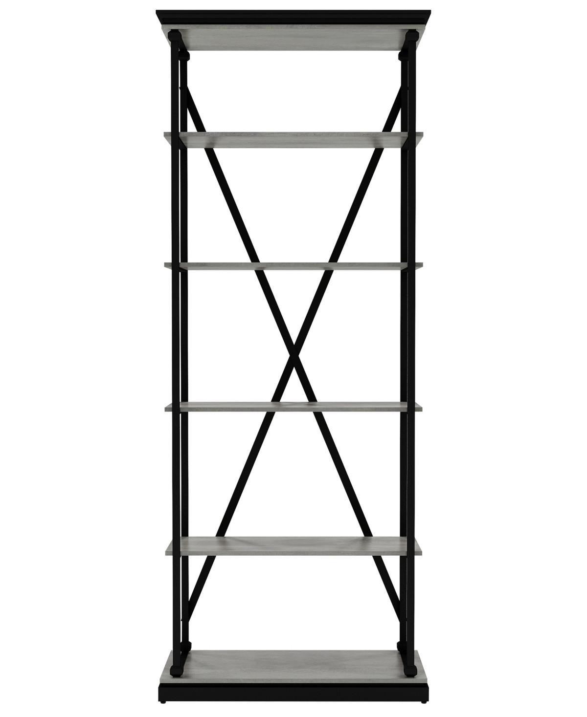 Drusdale Open Shelves Bookcase - Silver | Macy's