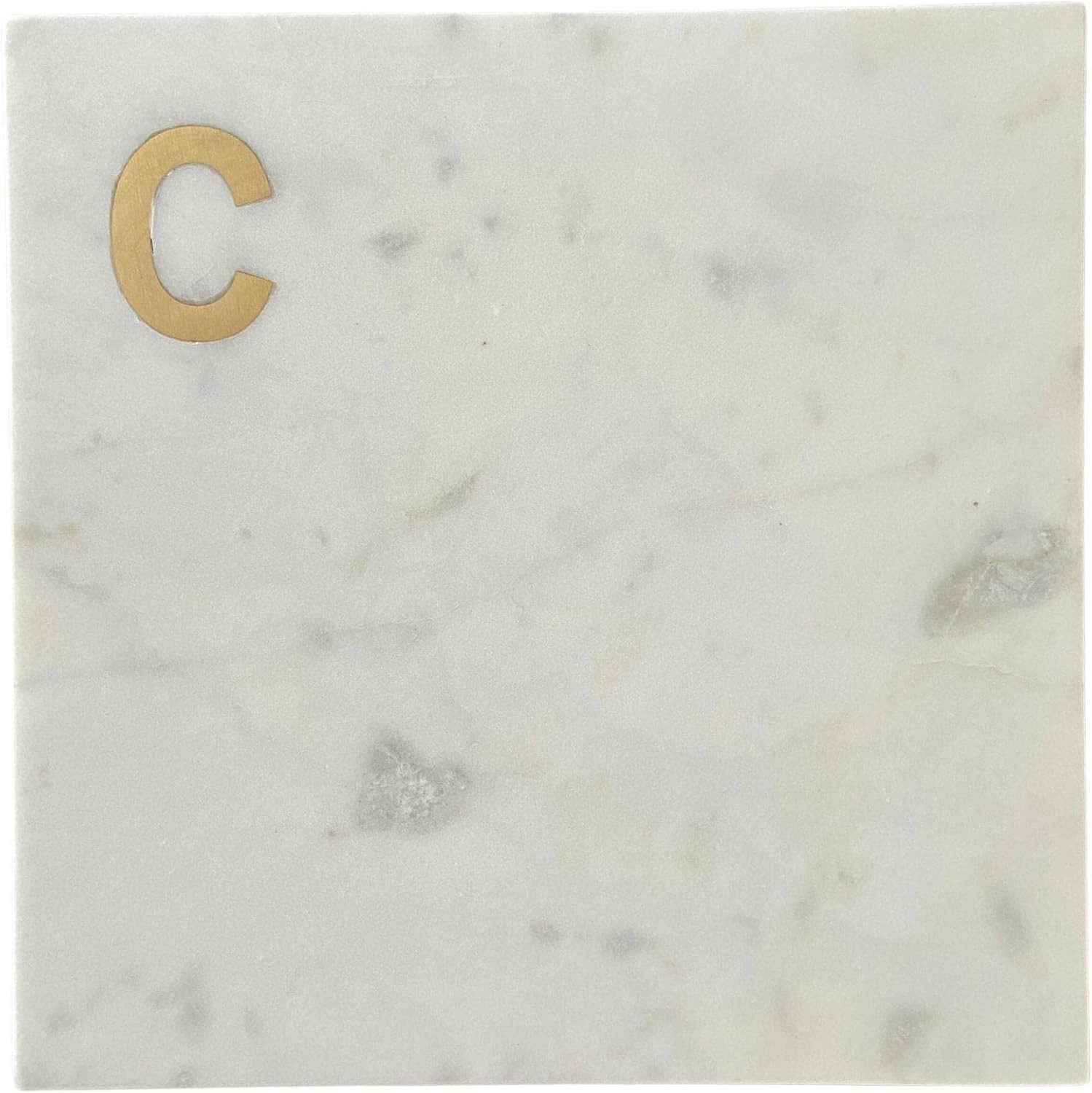Monogram Marble Cheese Board, Personalized Charcuterie Board with Brass Initial, Christmas and We... | Amazon (US)