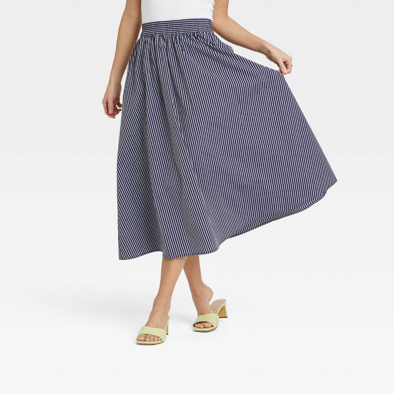 Women's Smocked Waist Mid-Rise A-Line Skirt - A New Day™ | Target
