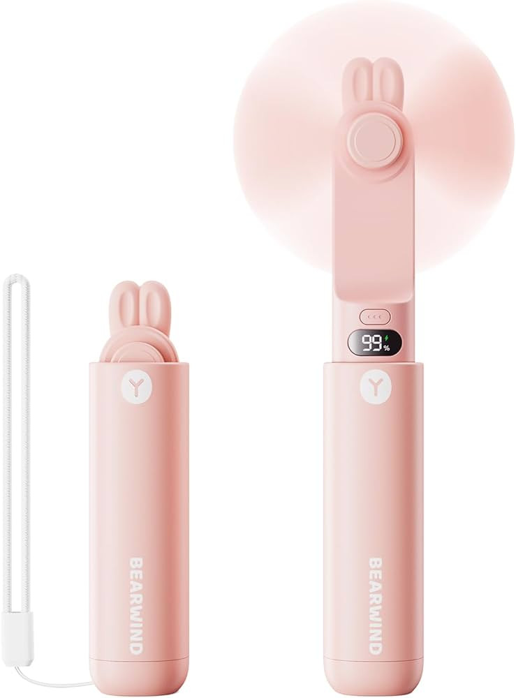 Portable Handheld Fan, Personal Mini Fan - Hand Held Fan, LED Display, USB Rechargeable Small Tra... | Amazon (US)