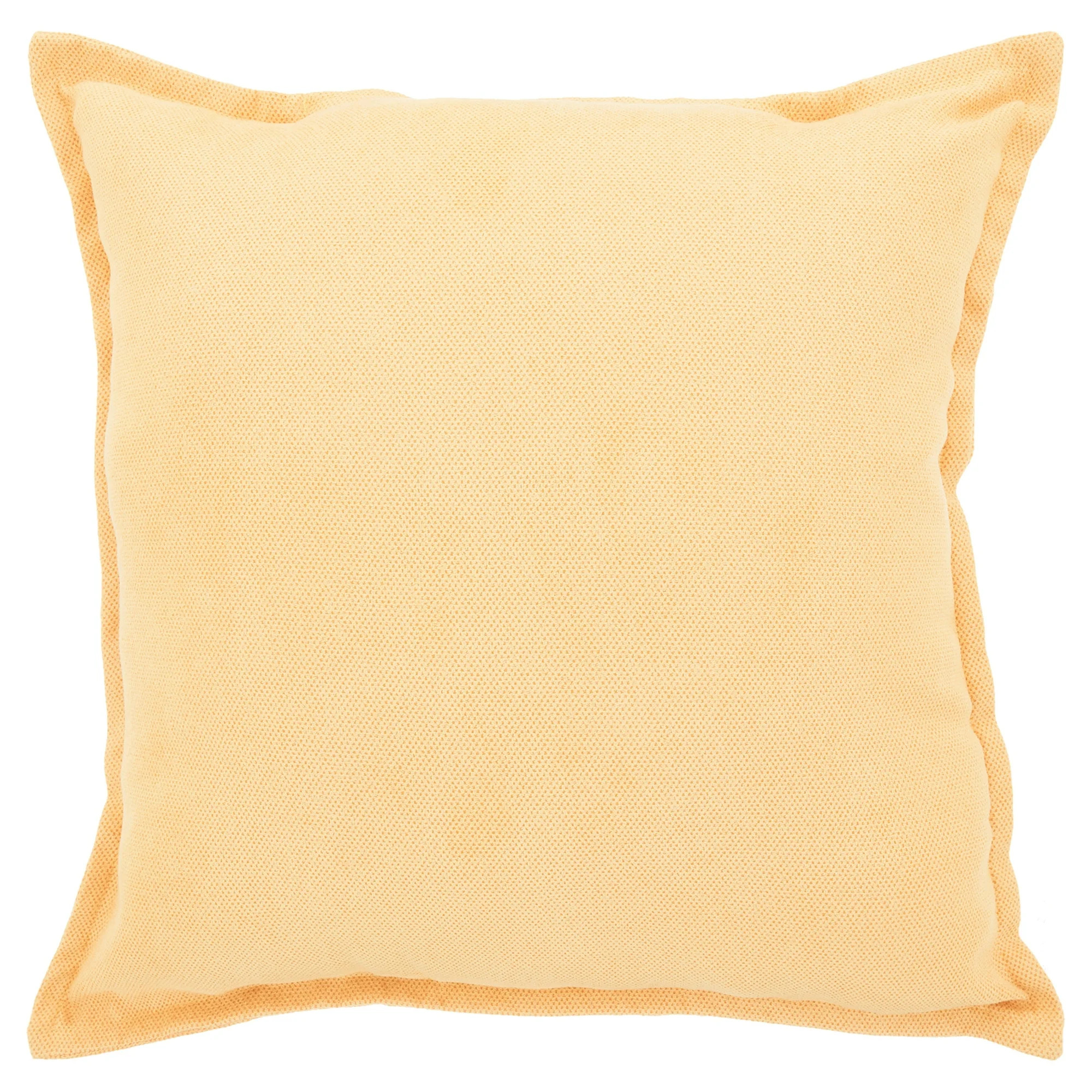 Mainstays Faux Suede Solid Decorative Throw Pillow, 18" x 18", Square, Yellow, Single Pillow | Walmart (US)