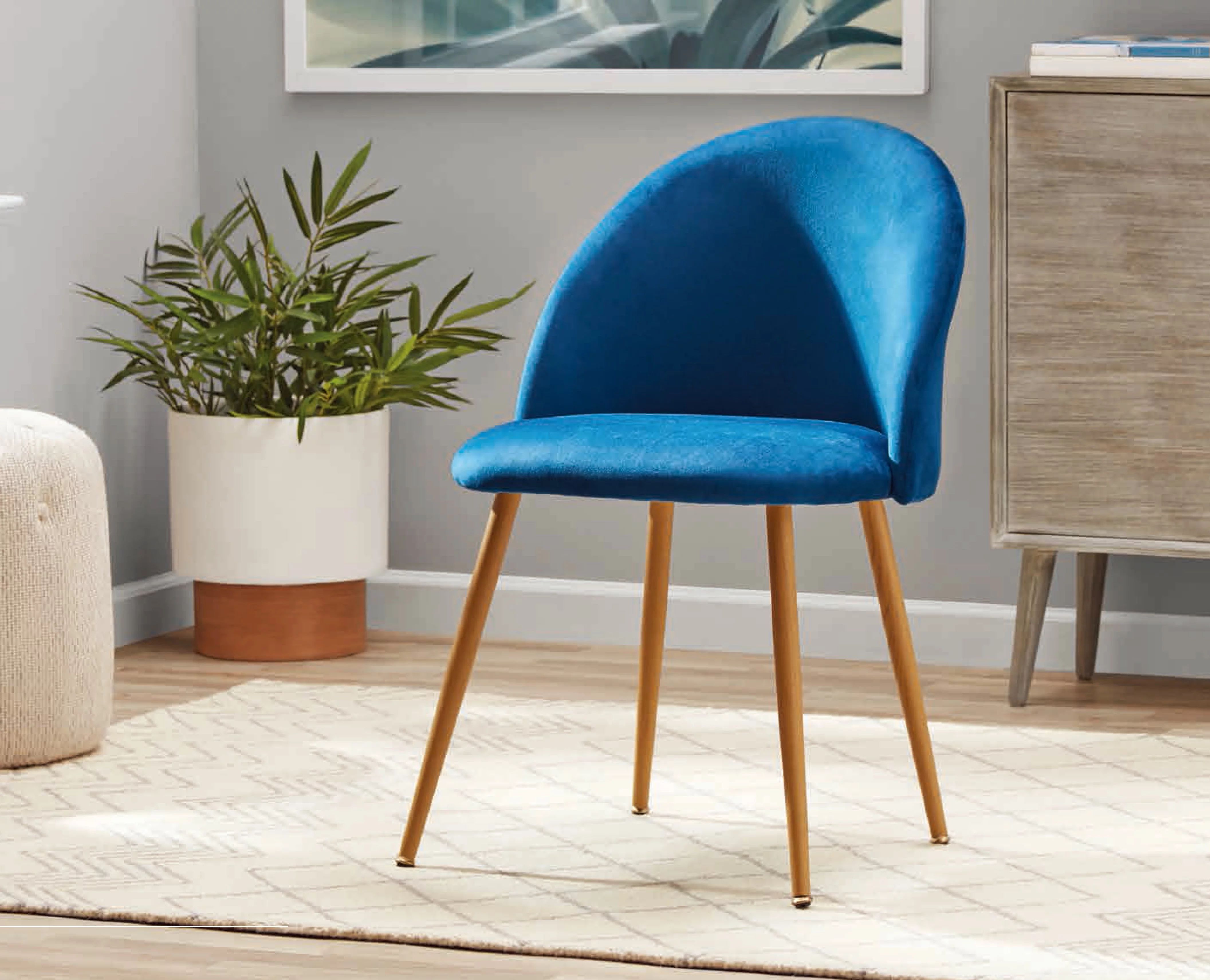 Mainstays Modern Accent Chair, Navy Blue | Walmart (US)