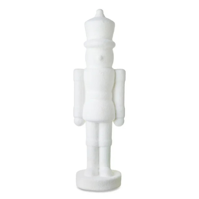 White Flocked Nutcracker Tabletop Decoration, 13.78 in, by Holiday Time | Walmart (US)
