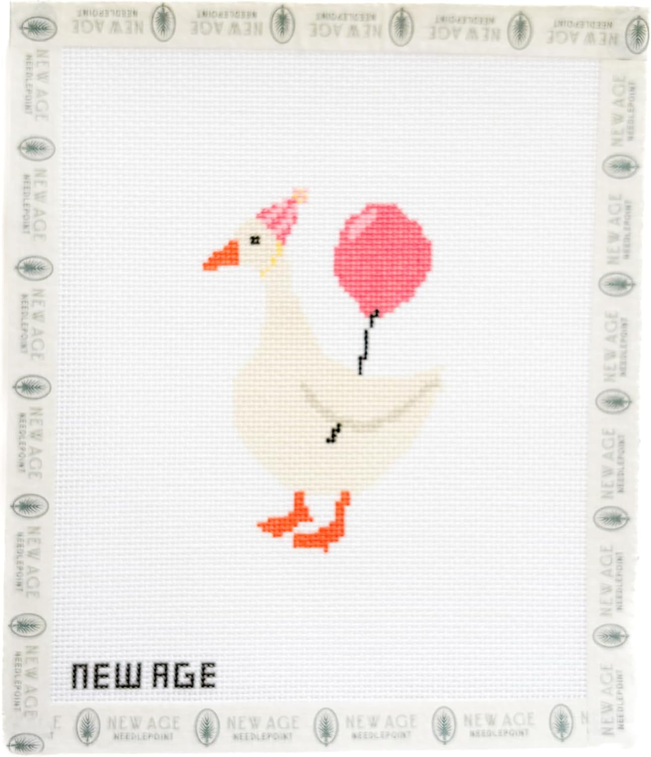 New Age Needlepoint Silly Goose Needlepoint Canvas, Hand-Painted on 18 Mesh Zweigart Mono Canvas (Just Canvas) | Amazon (US)